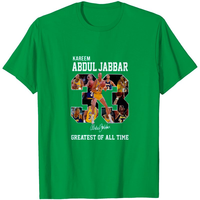 Kareem Abdul Jabbar 33 Signature Shirt for Men — Mens T Shirts