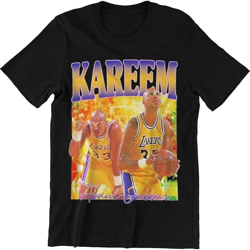T-shirt Vintage des Années 90 de Kareem Abdul Jabbar pour Hommes — T-shirts pour hommes