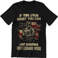 T-shirt pour hommes American Soldier Just Remember Fort Leonard Wood — T-shirts pour hommes
