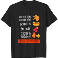 Chicken Wing Hotdog and Bologna T-Shirt for Men