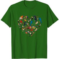 Bird Watching Shirt for Men - Birds Lover Heart Design