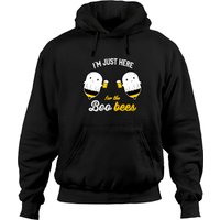 I'm Just Here For The Boo Bees Halloween Ghost Pullover Hoodie — Mens Hoodies