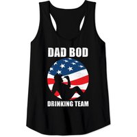 Mens Dad Bod Drinking Team US Flag Tank Top