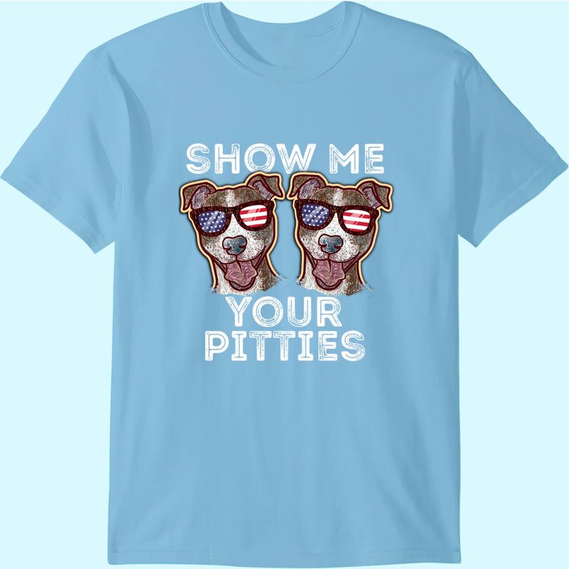 Show Me Your Pitties Pitbull Dog Christmas T-Shirt for Men