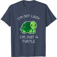 T-shirt Turtle Lazy Turtle pour hommes en noir