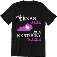 T-shirt Texas Girl dans le monde du Kentucky pour hommes