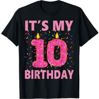 T-Shirt Personnalisé Anniversaire 10 ans Donut pour Enfants