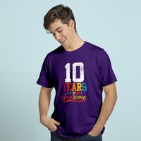 T-shirt personnalisé pour homme - 10 ans d'être génial pour un 10e anniversaire