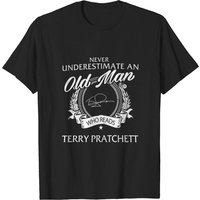 T-shirt pour hommes Terry Pratchett - Ne sous-estimez jamais un vieux homme