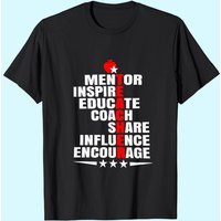T-Shirt pour Hommes Enseignant Mentor Inspire Éduque