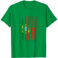 T-Shirt Drapeau Américain Portugais pour Hommes — T-shirts pour hommes