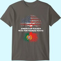 T-Shirt pour hommes American Raised avec racines portugaises Portugal — T-shirts pour hommes