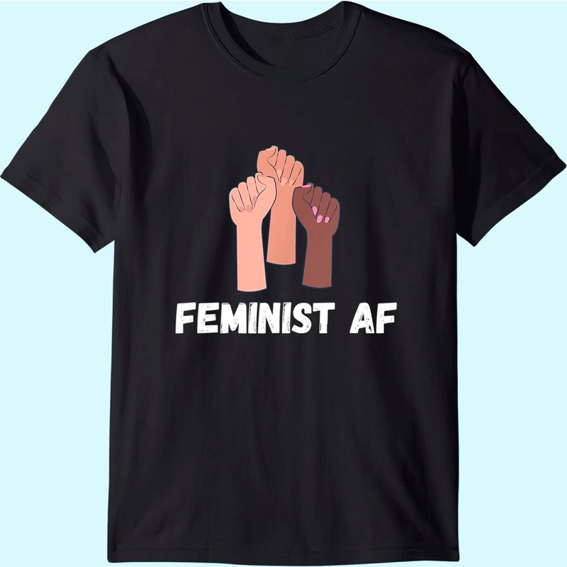T-Shirt Masculin Feminist Af en Noir — T-shirts pour hommes
