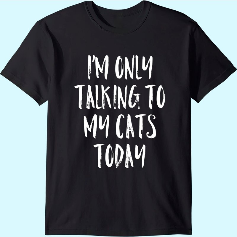 T-shirt pour hommes "Je ne parle qu'à mes chats aujourd'hui — T-shirts pour hommes