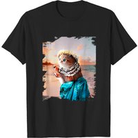 T-shirt Aloha Hawaïen Chat Amusant pour Hommes