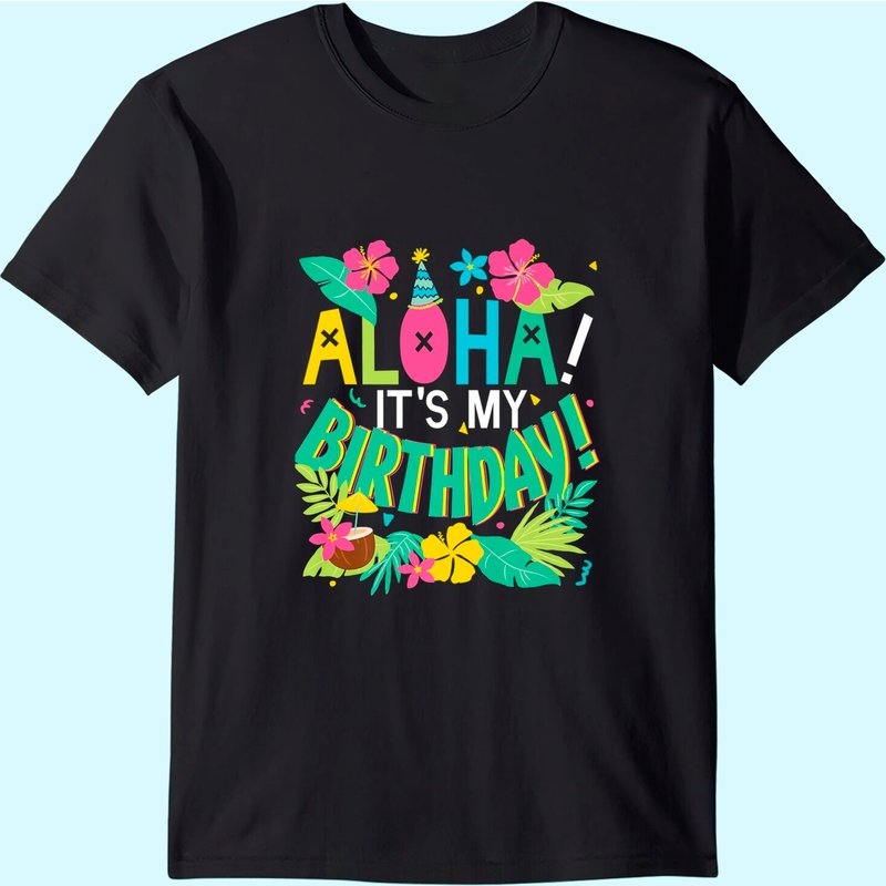 T-shirt Aloha Hawaiian pour hommes - Fête d'anniversaire Hawaii