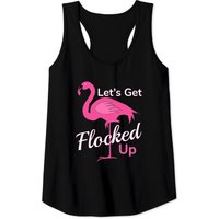 Let's Get Flocked Up Shirt - Flamingo Pink Drinking Tank Top