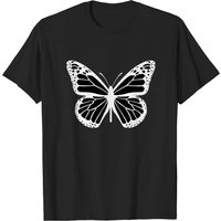 White and Black Butterfly T-Shirt for Men