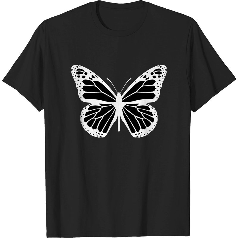 T-shirt Papillon Blanc et Noir pour Hommes — T-shirts pour hommes