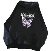 Hoodie de style gothique avec imprimé papillon pour femmes — Sweats à capuche pour hommes