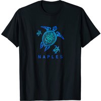 T-Shirts pour hommes Naples Floride Tortue Tribale Bleu Mer — T-shirts pour hommes