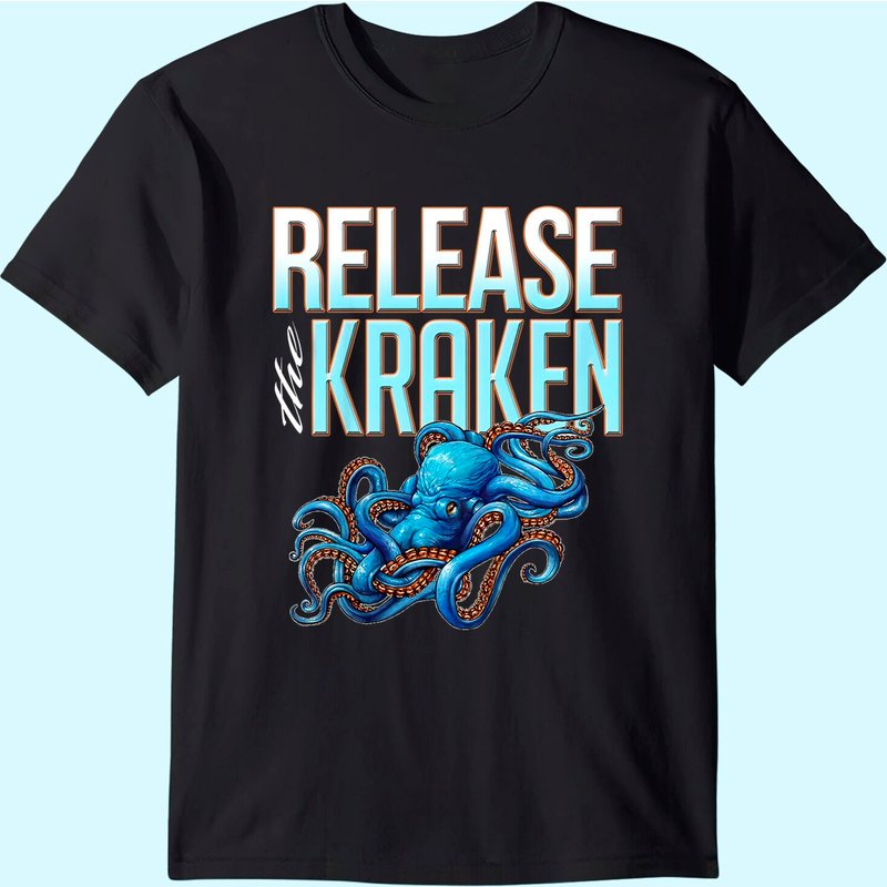 T-Shirt Monstre Pieuvre Release The Kraken pour Hommes — T-shirts pour hommes