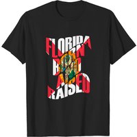 T-Shirt Florida Born and Raised avec le Drapeau de l'État de Floride pour Hommes — T-shirts pour hommes