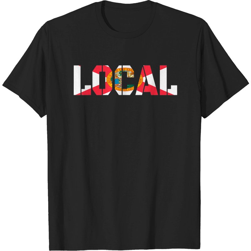 Local Florida Flag Graphic T-Shirt for Men