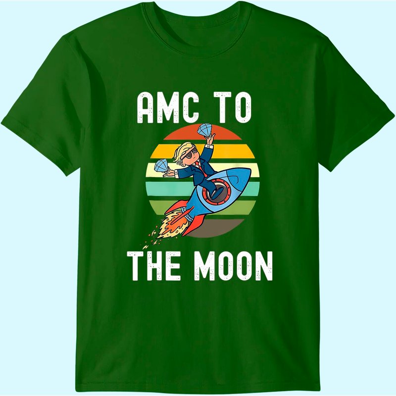 Diamond Hands AMC Wallstreetbets AMC Apes To The Moon T-shirt — Mens T Shirts