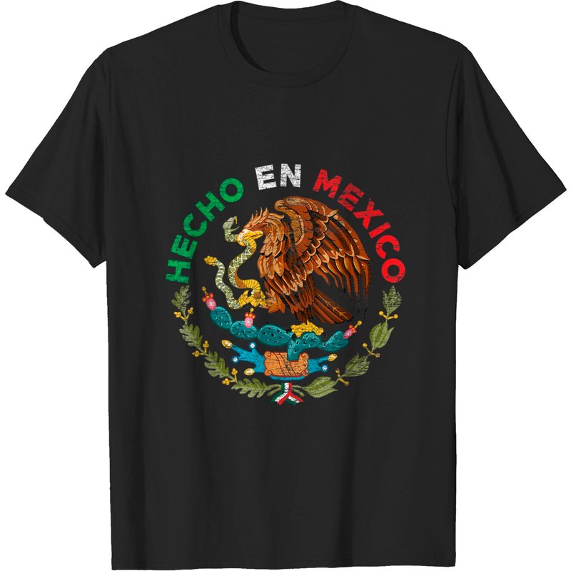 Made In Mexico Five Latin T Shirt for Men - Black