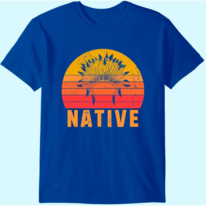 Native American Pride Vintage Indian T-Shirt for Men
