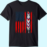 T-Shirt Patriote Américain Drapeau Fierté Autochtone 4 Juillet pour Hommes — T-shirts pour hommes
