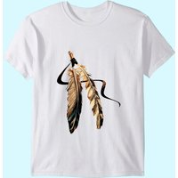 Southwest Native American Indian Tribal Art Colorful Feather T-Shirt