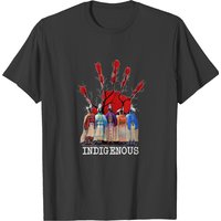 Native American Indigenous Red Hand T-Shirt for Men
