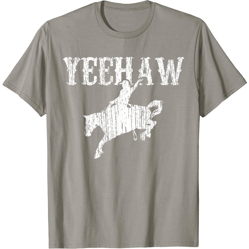 Horse Riding Yeehaw Equestrian Cowboy Vintage T-Shirt for Men — Mens T Shirts