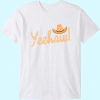Yeehaw Cowboy T Shirt for Men in Black — Mens T Shirts