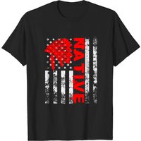 Native American Day Vintage Flag USA T-Shirt for Men — Mens T Shirts
