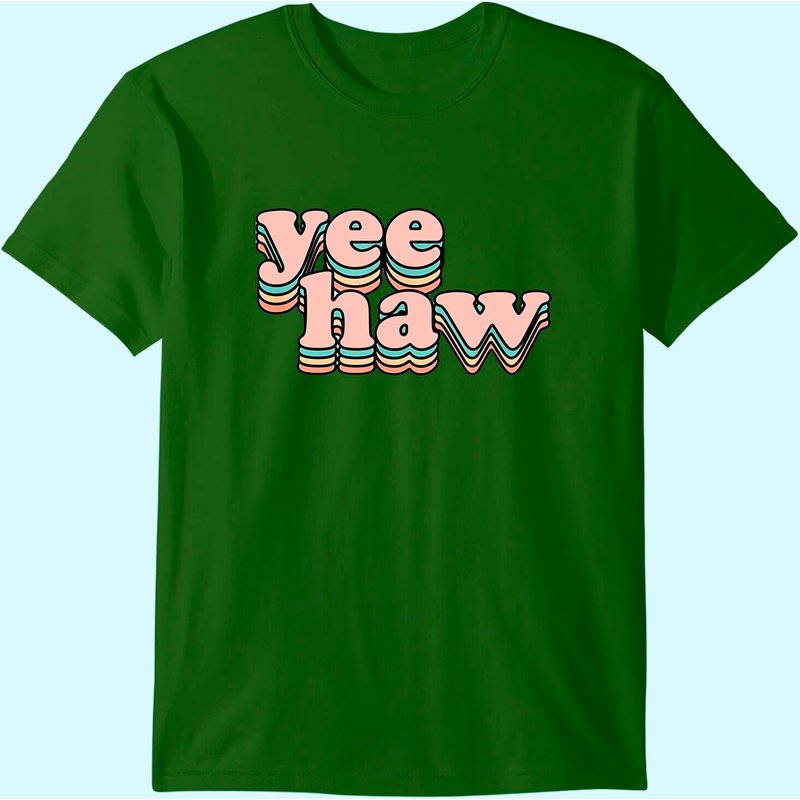 T-Shirt Yeehaw Howdy Space Cowgirl pour hommes