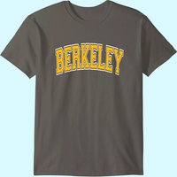 Berkeley California Varsity Style Amber T-Shirt for Men — Mens T Shirts