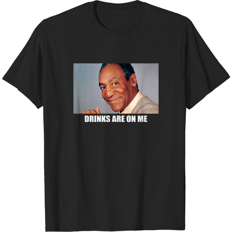 Bill Cosby Unisex T-Shirt for Men and Women, Custom Illustrated Black — Mens T Shirts