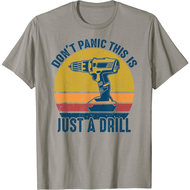 Ne Paniquez Pas, C'est Juste Un Exercice T-shirt Vintage pour Hommes