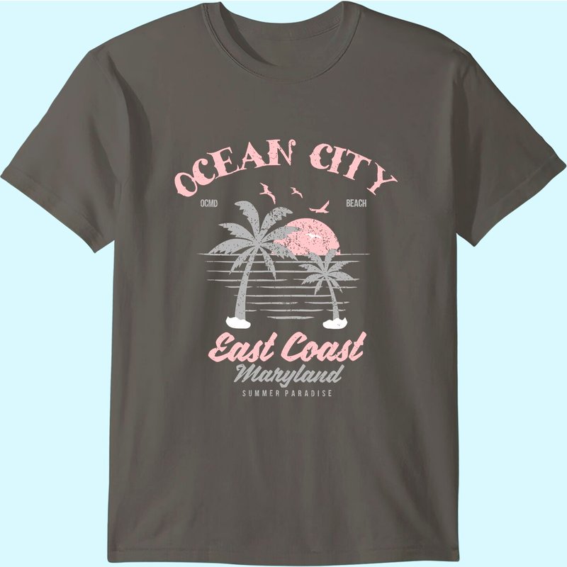 T-Shirt Ocean City Summer Paradise pour Hommes