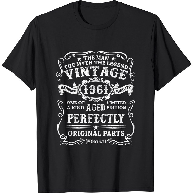 T-shirt d'anniversaire Vintage 1961 Homme Mythe Légende 60 ans — T-shirts pour hommes