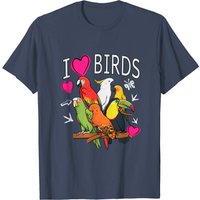 I Love Birds Parrot Cockatoo T-Shirt for Men