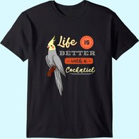 T-shirt Cockatiel Cockatoo Lutino Quarrion Parrot pour hommes — T-shirts pour hommes