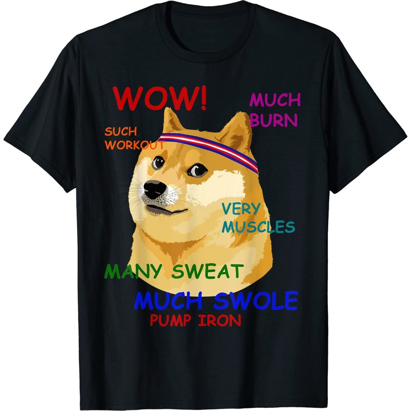 T-shirt Very Fitness Doge pour hommes - Noir — T-shirts pour hommes