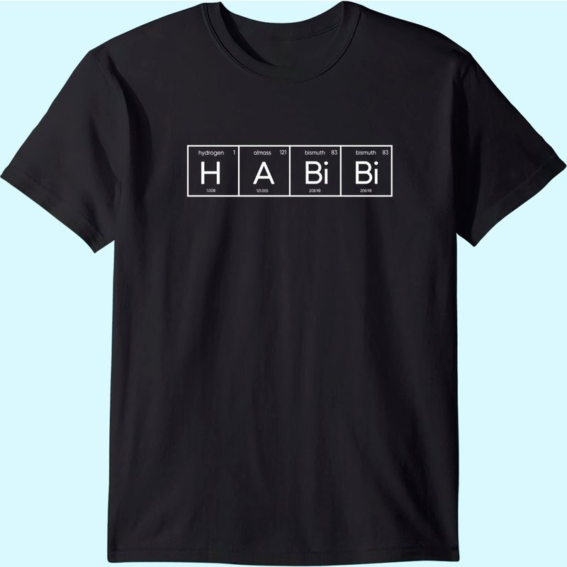 T-shirt Habibi amusant en arabe avec le mot Table Périodique pour hommes — T-shirts pour hommes
