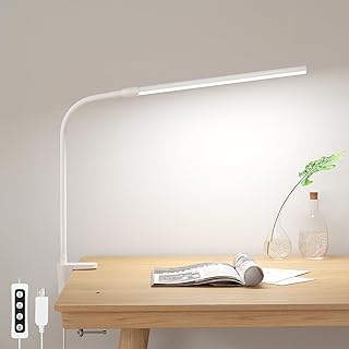 Lepro LED Desk Lamp with Clamp, USB Powered, 3 Color Modes