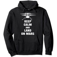 Hoodie Mars Helicopter Ingenuity NASA Keep Calm And Land On Mars — Sweats à capuche pour hommes