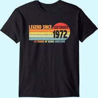 T-shirt Légende du 49e Anniversaire - Depuis Septembre 1972 — T-shirts pour hommes